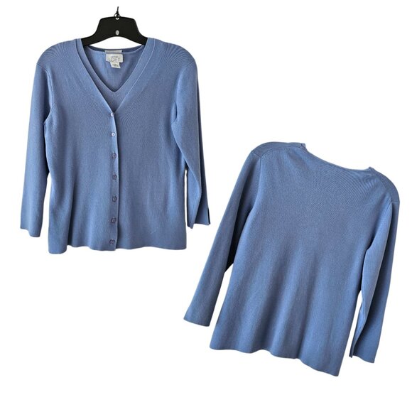 Ann Taylor Loft Cardigan & Sleeveless Top Set | Pre-Loved | XS | Bluish Gray - Picture 5 of 16